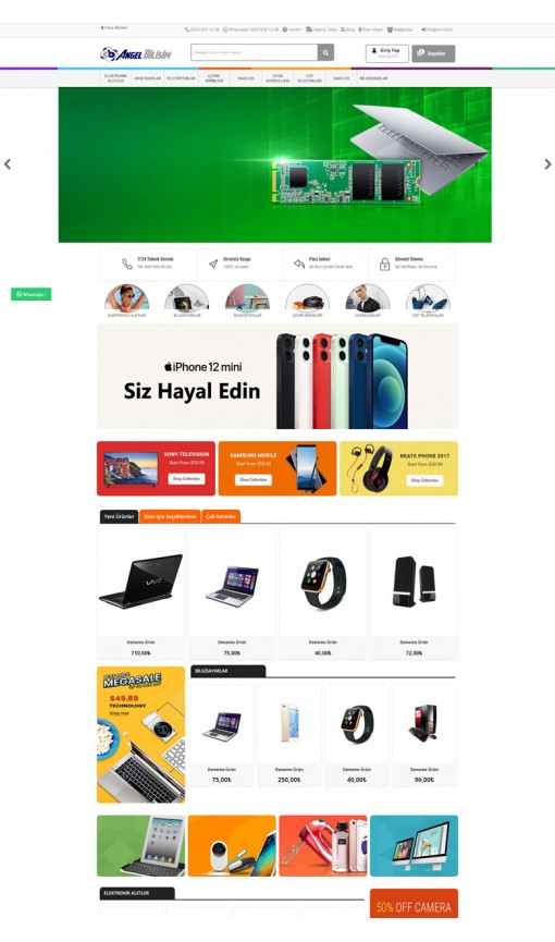 C2C MULTİSELLER MARKET  MAĞAZA TEMASI