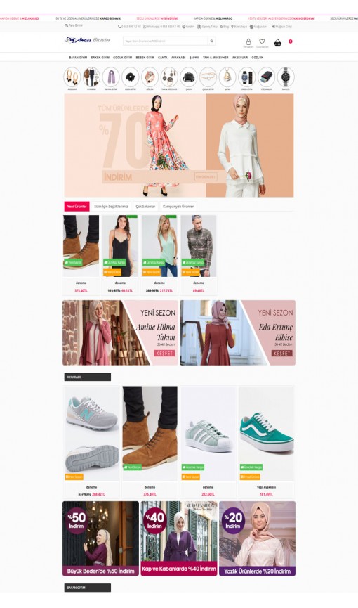 C2C MULTİSELLER MODA MAĞAZA TEMASI